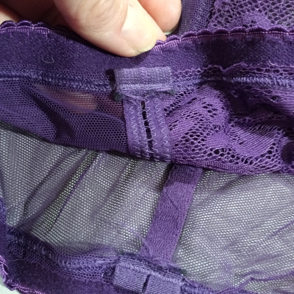 Victoria's Secret Silver Label Sexy Lace Lingerie Purple size 34C - Picture 7 of 8